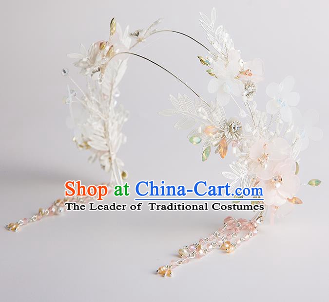 Handmade Classical Wedding Hair Accessories Bride Tassel Hair Clasp Headband for Women