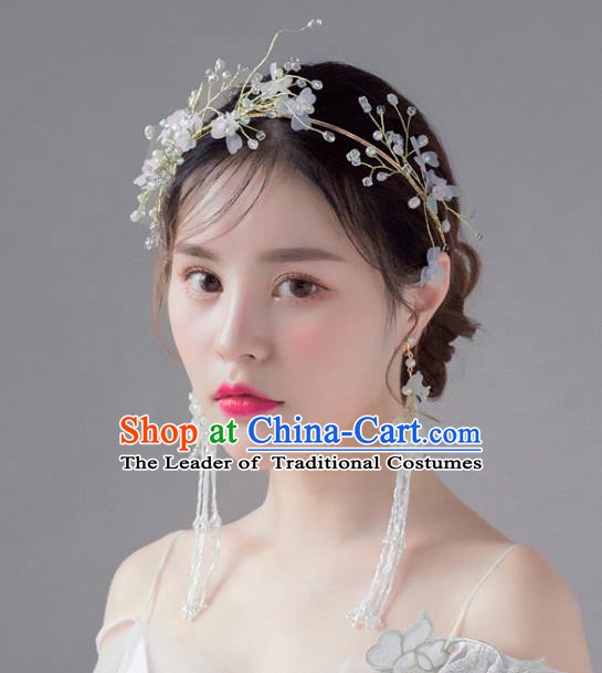 Handmade Classical Wedding Hair Accessories Bride Crystal Hair Clasp Headband for Women