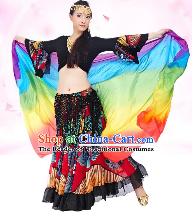 Indian National Belly Dance Black Dress India Bollywood Oriental Dance Costume for Women
