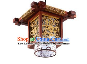 Traditional Chinese Wood Carving Hanging Ceiling Palace Lanterns Handmade Lantern Ancient Lamp