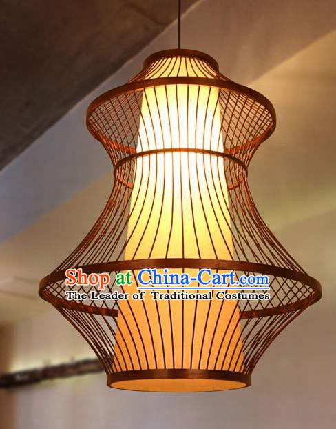 Traditional Chinese Bamboo Weaving Hanging Lanterns Handmade Lantern Ancient Lamp