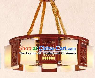 Traditional Chinese Wood Carving Ceiling Lanterns Ancient Handmade Marble Lantern Ancient Lamp