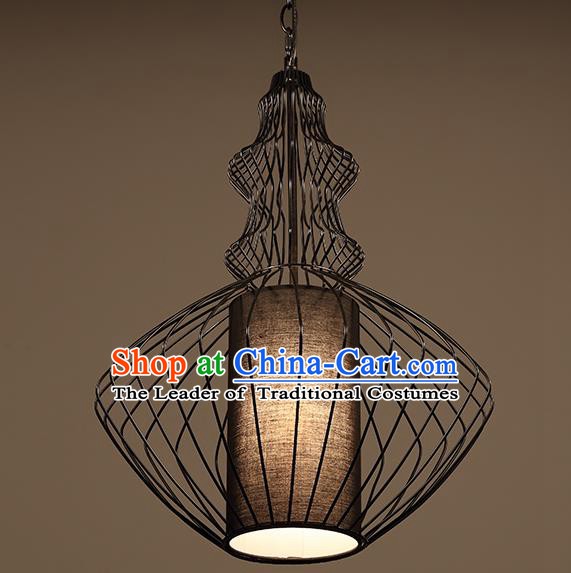 Traditional Chinese Iron Birdcage Ceiling Lanterns Ancient Handmade Lantern Ancient Lamp