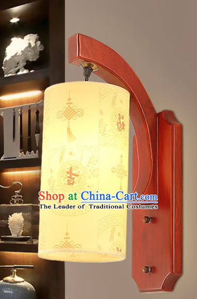 Traditional China Ancient Painting Chinese Knots Lanterns Handmade Wood Lantern Ancient Wall Lamp