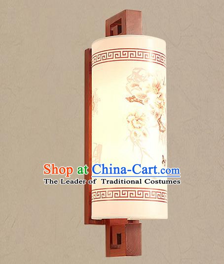 Traditional China Ancient Painted Parchment Lanterns Handmade Wood Lantern Ancient Wall Lamp