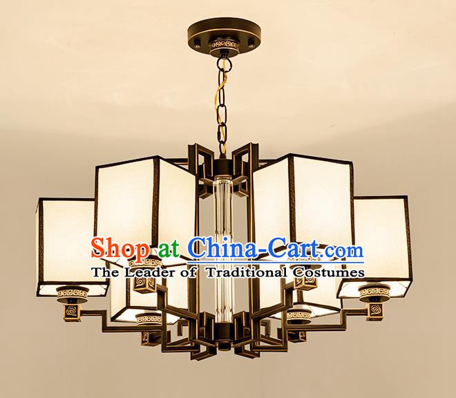 Traditional Handmade Chinese Brass Palace Lanterns Ancient Six-Lights Ceiling Lantern Ancient Lamp