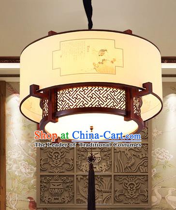 Traditional Chinese Handmade Painted Hanging Lantern Asian Ceiling Lanterns Ancient Lantern
