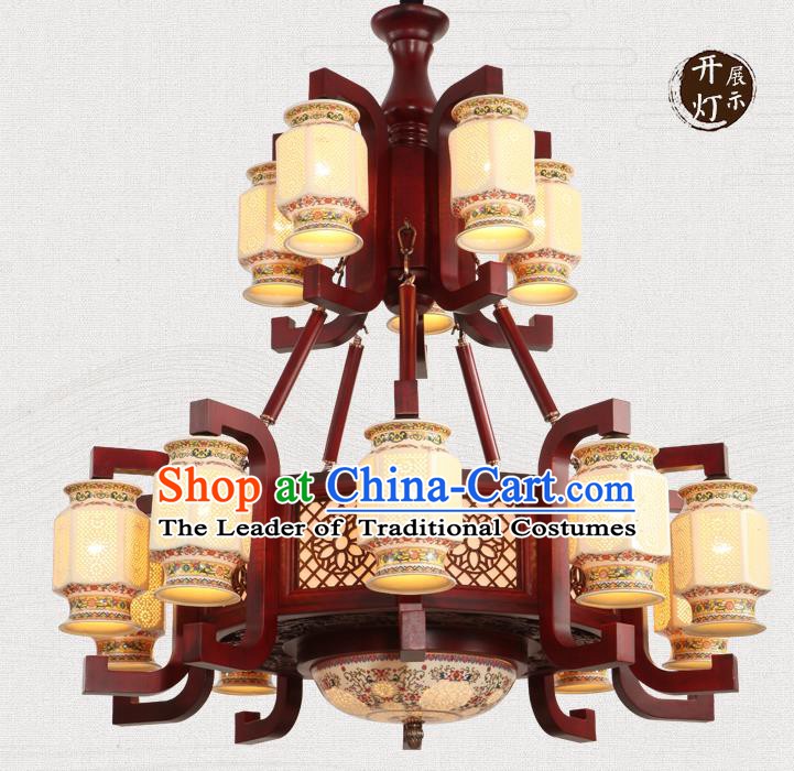 Traditional Chinese Handmade Ceramics Ceiling Lantern Asian Lanterns Ancient Lantern