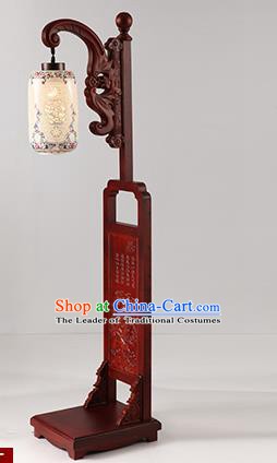 China Handmade Pierced Ceramics Floor Lantern Ancient Wood Lanterns Traditional Lamp