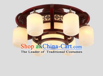 Traditional Chinese Handmade Six-Lights Lantern Wood Lantern Ancient Palace Ceiling Lanterns