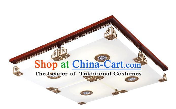 Traditional Chinese Square Palace Lantern Handmade Painting Ceiling Lanterns Ancient Lamp