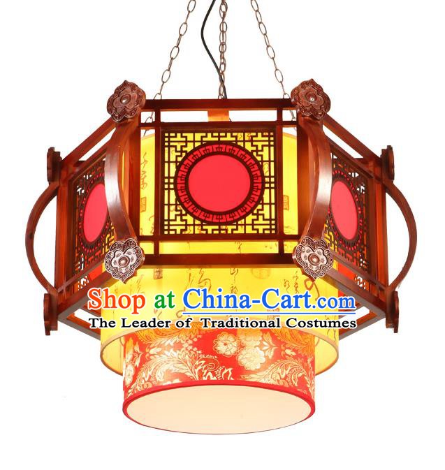 Top Grade Handmade Wood Palace Lanterns Traditional Chinese Lantern Ancient Ceiling Lanterns
