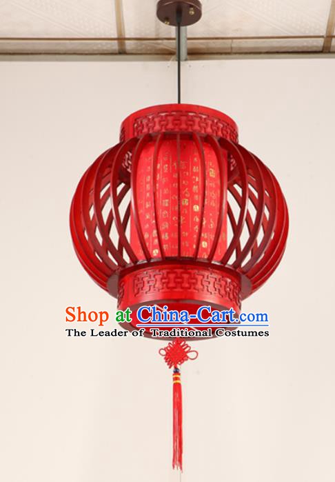 Top Grade Handmade Red Palace Lanterns Traditional Chinese New Year Lantern Ancient Ceiling Lanterns