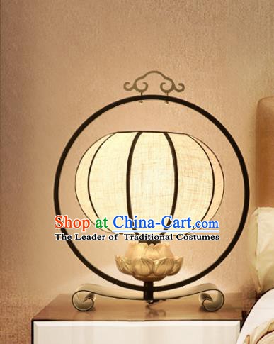 Traditional Chinese Palace Lantern Handmade Lotus Desk Lanterns Ancient Lamp