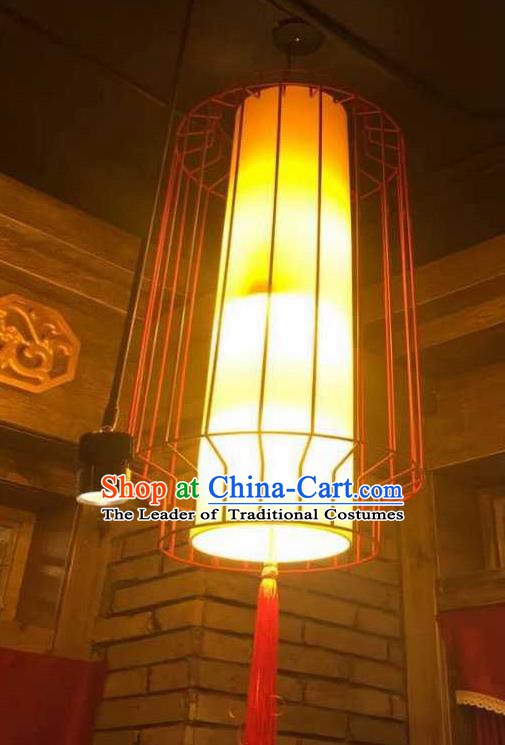 Top Grade Handmade Golden Hanging Lanterns Traditional Chinese Palace Lantern Ancient Ceiling Lanterns