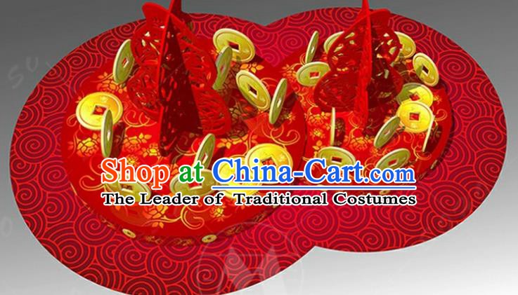 Handmade China Spring Festival Lights Red Arrangement Lamplight Decorations Stage Display Lanterns