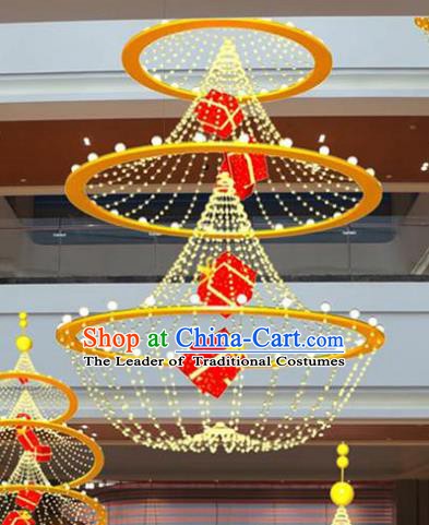 Handmade China Traditional New Year Decorations Yellow Lanterns Lamplight LED Lamp