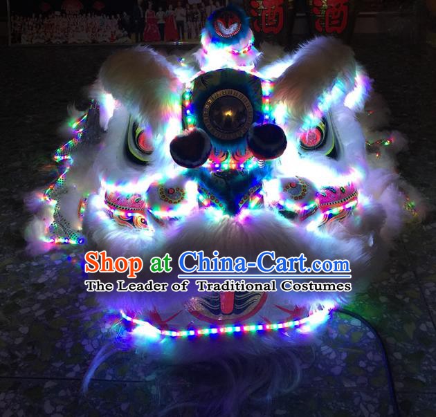 Top Grade Chinese Traditional LED Light Lion Head Professional Lion Dance Costumes Complete Set