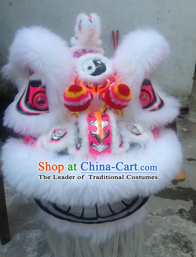 Chinese Professional Lion Dance Costumes Celebration and Parade Wool Lion Head Complete Set