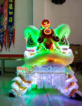 Chinese Traditional Parade LED Lights Lion Head Professional Celebration Lion Dance Costumes Complete Set