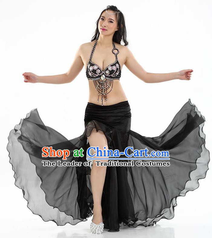 Top Indian Belly Dance India Traditional Raks Sharki Black Dress Oriental Dance Costume for Women
