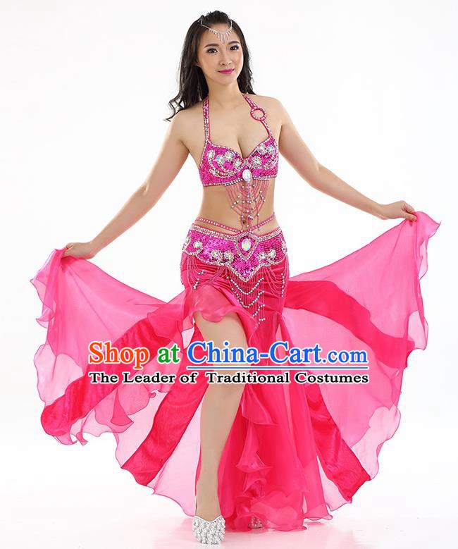 Top Indian Belly Dance India Traditional Raks Sharki Rosy Dress Oriental Dance Costume for Women