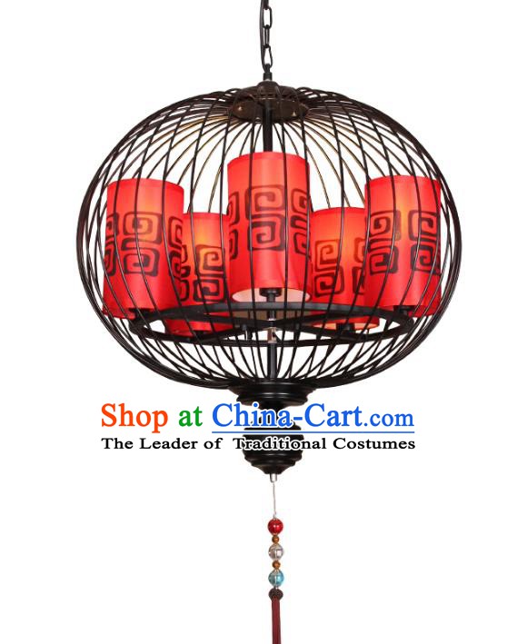 Handmade Traditional Chinese Ancient Palace Lantern Ceiling Lanterns Iron Lanern