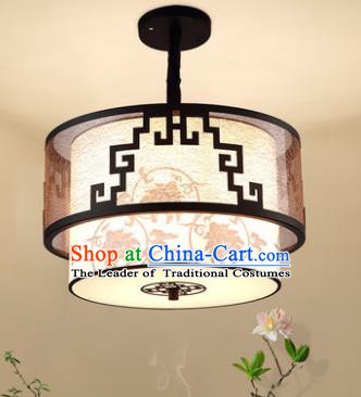 Asian China Traditional Handmade Lantern Printing Flowers Ceiling Lamp Ancient Palace Lanern