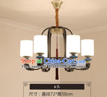 Asian China Traditional Handmade Lantern Iron Ceiling Lamp Ancient Palace Lanern