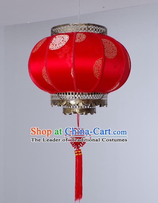 Asian China Traditional Handmade Lantern New Year Red Parchment Lanterns Ceiling Lamp Ancient Palace Lanern