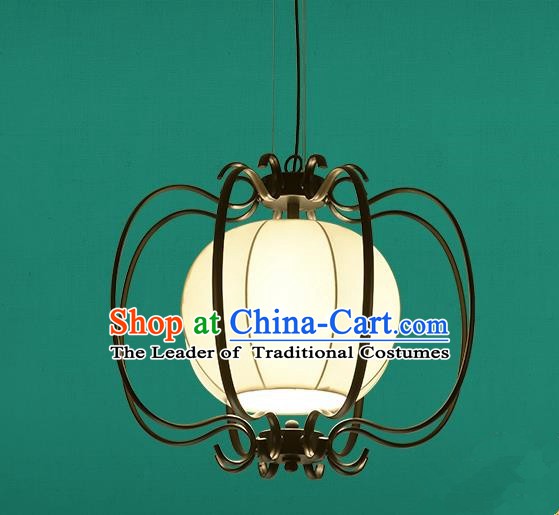 Traditional China Handmade Lantern Ancient Hanging Iron Lanterns Palace Ceiling Lamp