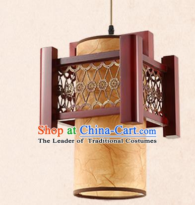 China Handmade Parchment Lantern Traditional Wood Lanterns Palace Hanging Lamp