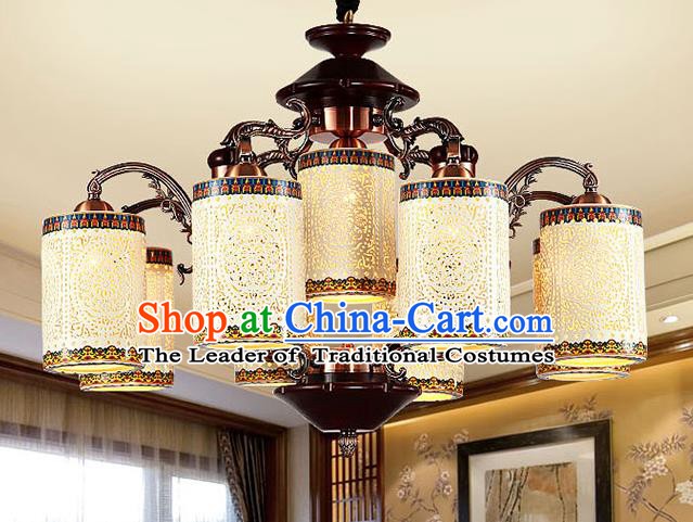 China Handmade Wood Ceiling Lantern Traditional Ancient Lanterns Palace Lamp