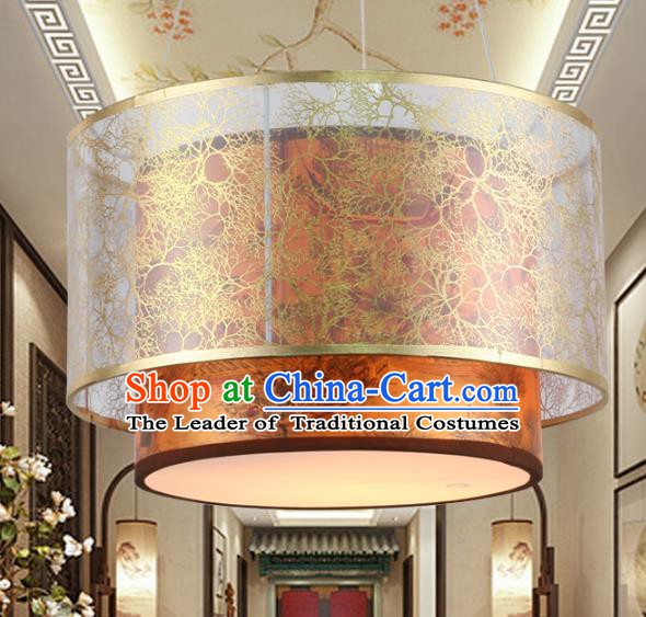 Chinese Handmade Printing Iron Lantern Traditional Palace Ceiling Lamp Ancient Hanging Lanterns