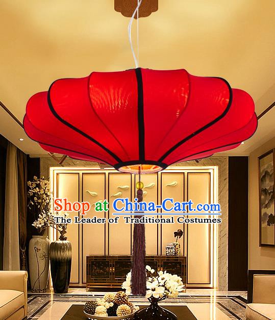 Chinese Classical Handmade Red Palace Lanterns Traditional Hanging Lantern Ancient Ceiling Lamp