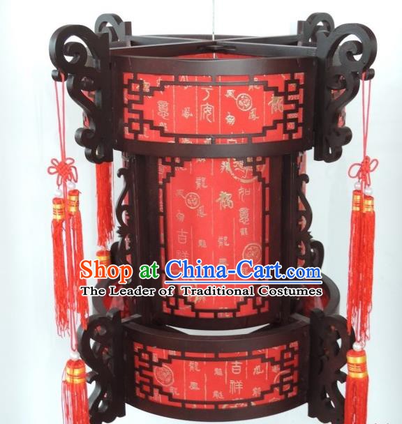 Chinese Ancient Handmade Wood Red Palace Lanterns Traditional Hanging Lantern