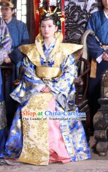 Ancient Chinese Ming Dynasty Queen Embroidered Historical Costume Empress Replica Costume for Women
