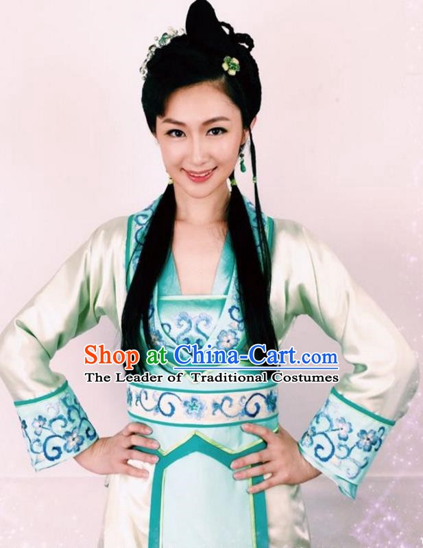 Ancient Chinese Ming Dynasty Young Lady Embroidered Dress Replica Costume for Women