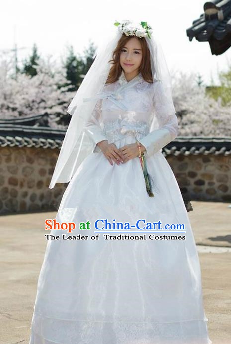 Top Grade Korean Traditional Palace Hanbok Ancient Wedding Blouse and Dress Fashion Apparel Costumes for Women