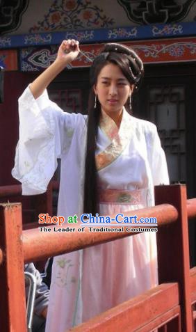 Chinese Ancient Song Dynasty Courtesan Li Shishi Replica Costume for Women