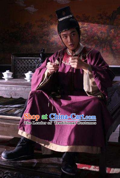 Chinese Ancient Song Dynasty Marquess Changle Replica Costume for Men