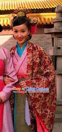 Chinese Ancient Song Dynasty Imperial Consort Pang of Zhao Zhen Mullet Dress Replica Costume for Women