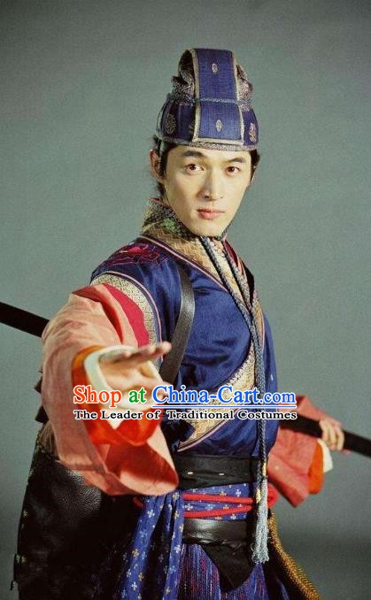 Ancient Chinese Song Dynasty Young General Yang Yanzhao Replica Costume for Men