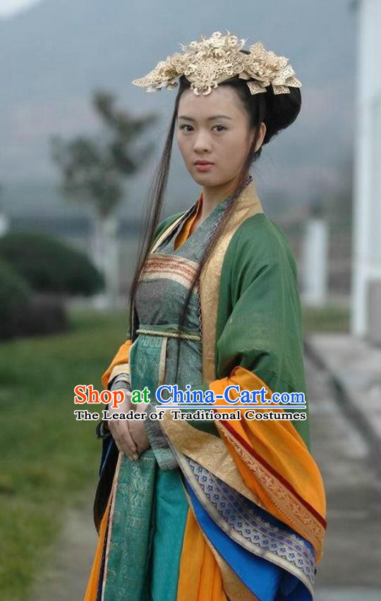 Ancient Chinese Song Dynasty Palace Lady Dress Imperial Consort Pan Replica Costume for Women