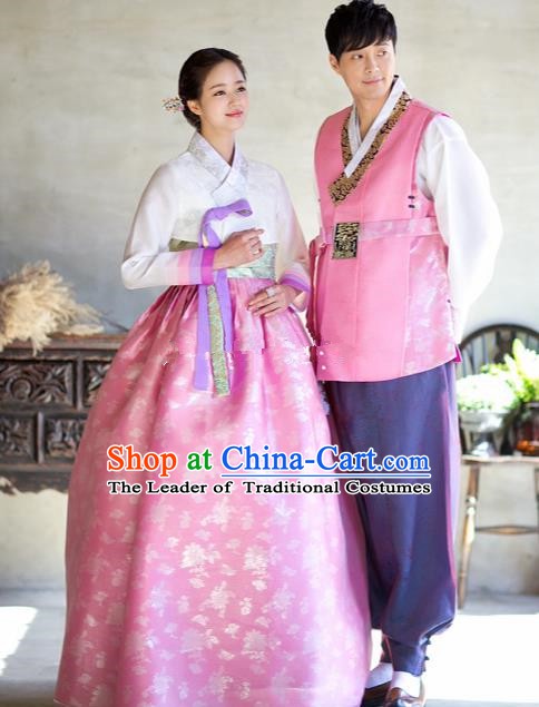 Korean Traditional Wedding Costumes Ancient Korean Palace Bride and Bridegroom Hanbok Complete Set