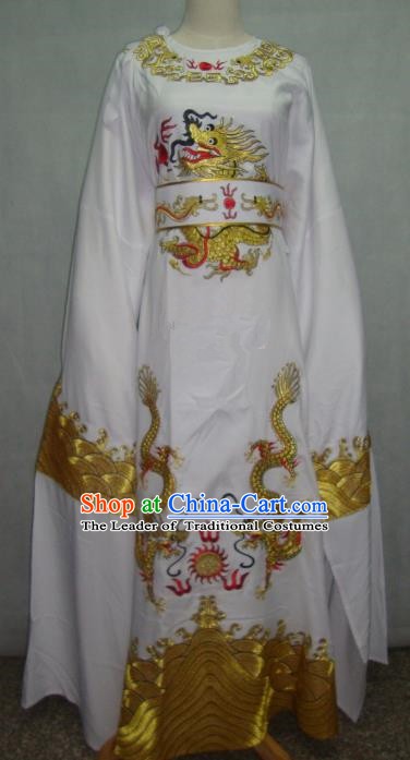 China Traditional Beijing Opera Niche White Dragon Robe Chinese Peking Opera Number One Scholar Scholar Costume