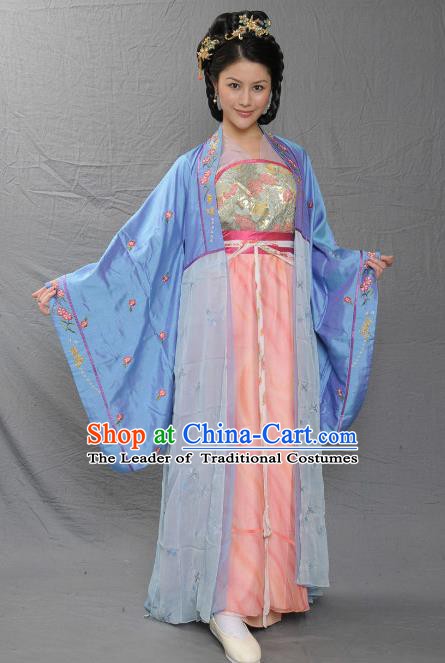Chinese Song Dynasty Palace Lady Embroidered Dress Ancient Imperial Consort of Zhao Yun Replica Costume for Women