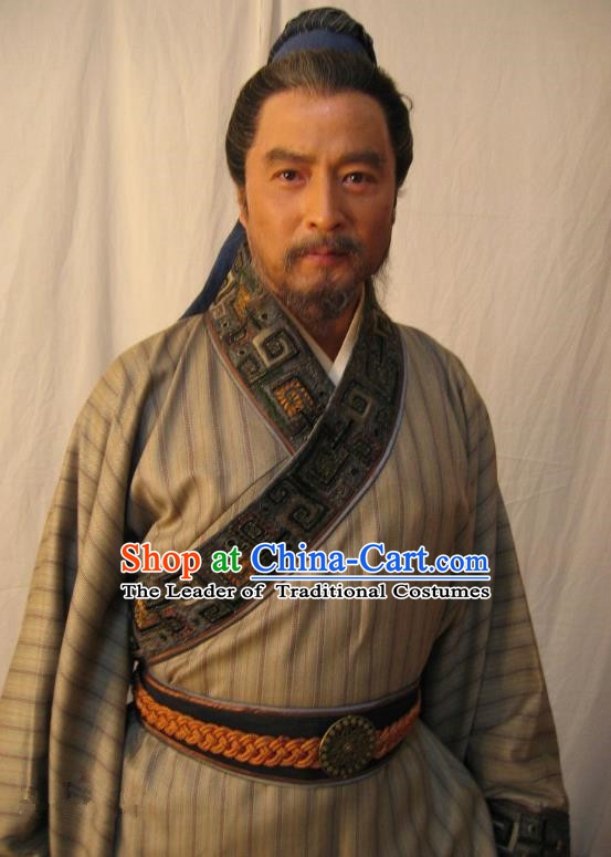 Chinese Song Dynasty Politician Sun Xun Clothing Ancient Litterateur Replica Costume for Men