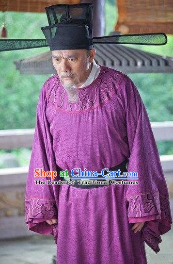 Chinese Song Dynasty Prime Minister Zhao Pu Clothing for Men