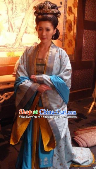 Chinese Ancient Southern Song Dynasty Imperial Consort of Zhao Gou Embroidered Dress Replica Costume for Women